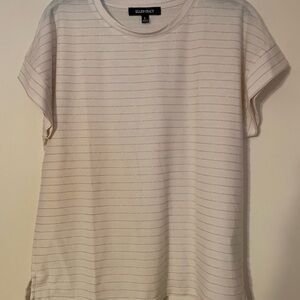 Ellen Tracy Ivory Short Sleeve Top